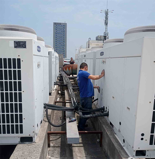 汤原中央空调制热和不制冷系统维修方法